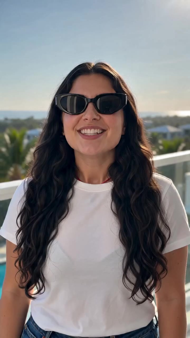 Minimalist White T-Shirt and Black Cat Eye Sunglasses Minimalist White T-Shirt and Black Cat Eye Sunglasses — Cat Eye Sunglasses Outfits