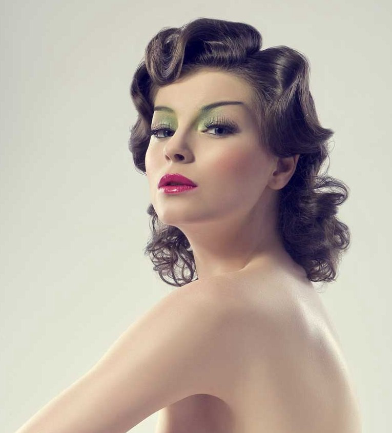 Dark Brown Finger Waves Dark Brown Finger Waves — Roller Set Hairstyles