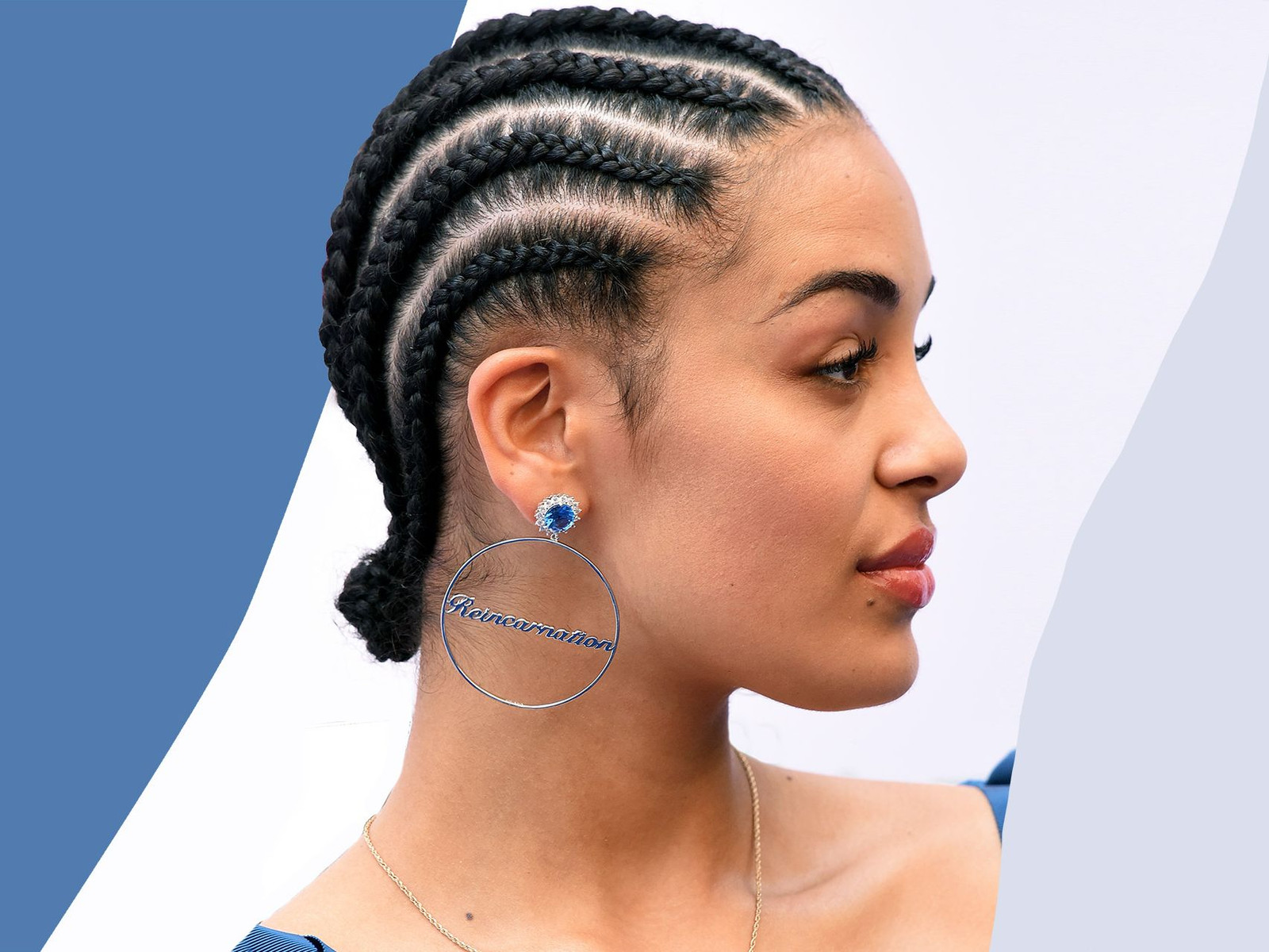 Shoulder Visual Idea Shoulder Visual Idea — Cornrow Ponytail