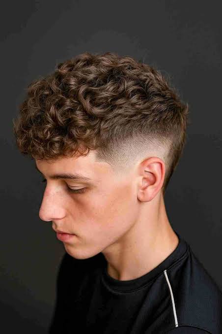 Short Curly Crop With Fringe — Mens Haircuts