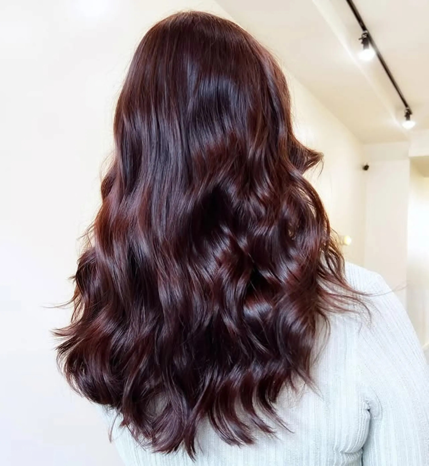 Thick Mid-Back Maroon Waves Thick Mid-Back Maroon Waves — Maroon Hair