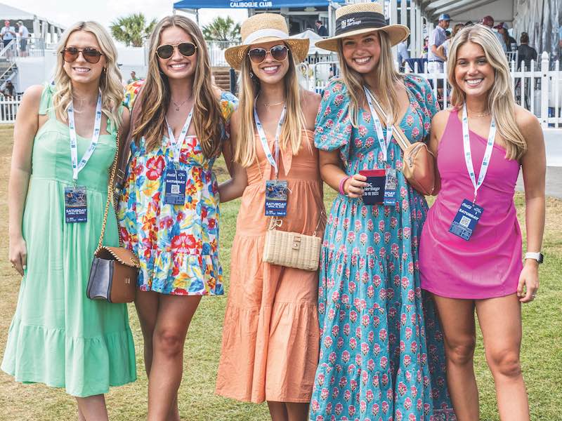 Vibrant Mix of Dresses and Accessories for a Tournament Day — Golf Tournament Outfits