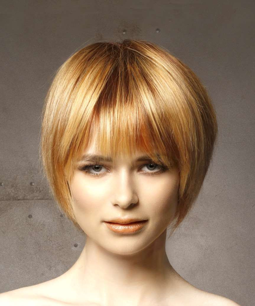 Strawberry Blonde Bob With Blunt Bangs — Hairstyles for Growing Out a Bob