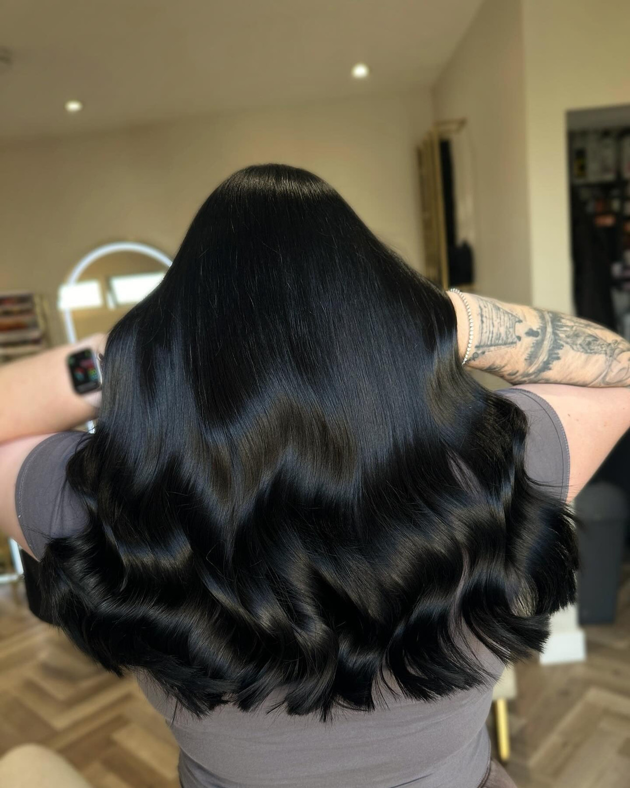 Soft Black With Subtle Cool Undertones Visual Idea — Soft Black Hair