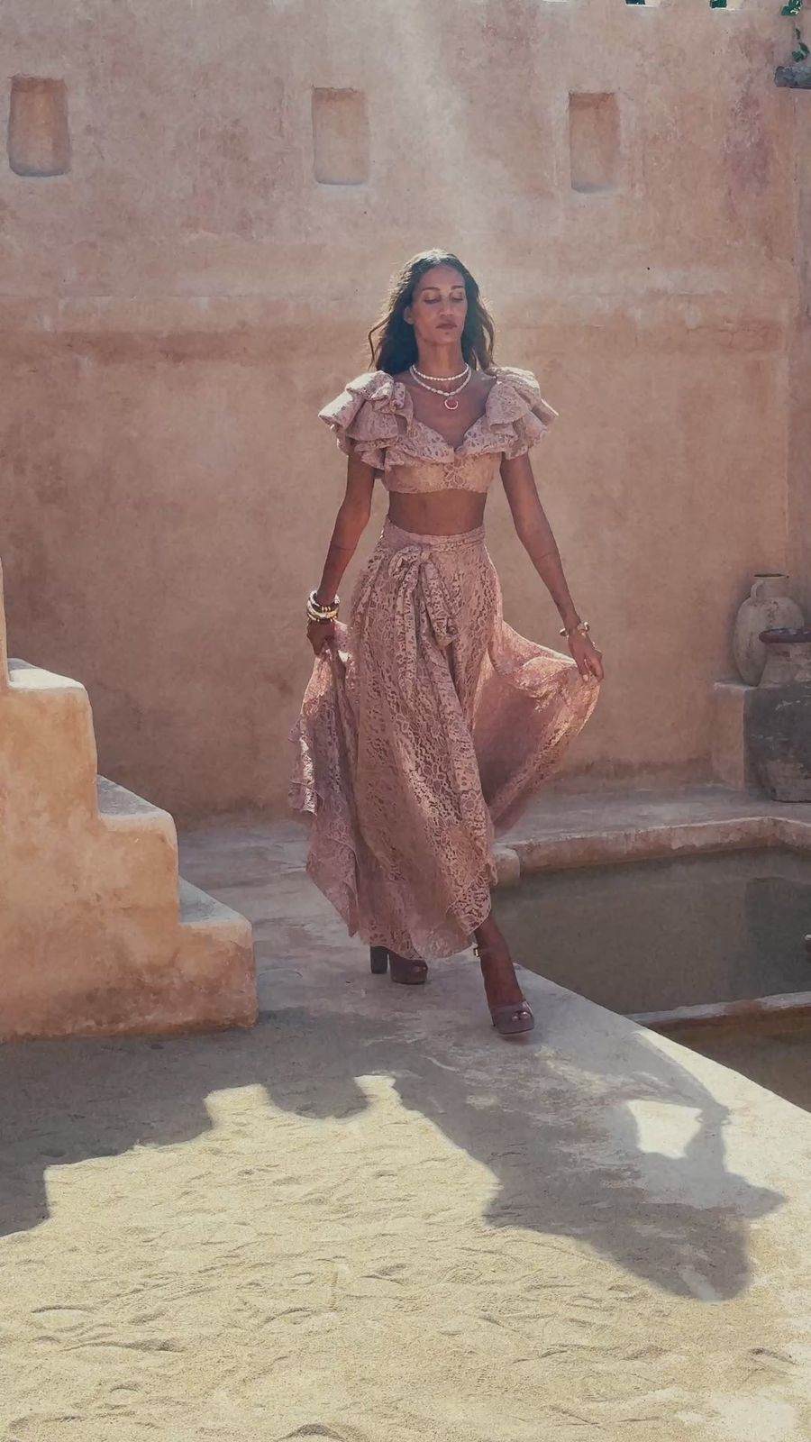 Lace Wrap Skirt Set for Evening Lace Wrap Skirt Set for Evening — Wrap Skirt Outfits