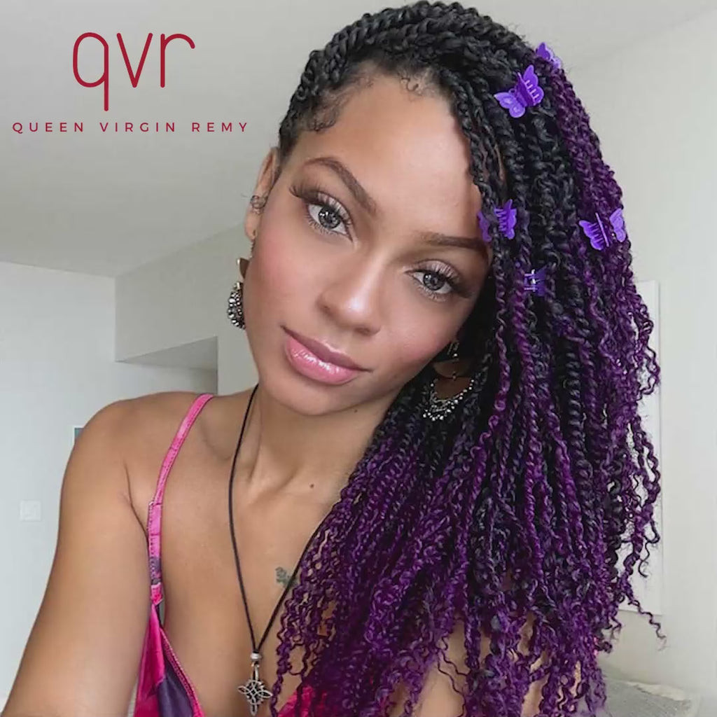 Passion Twists with Purple Ends — Purple Braids