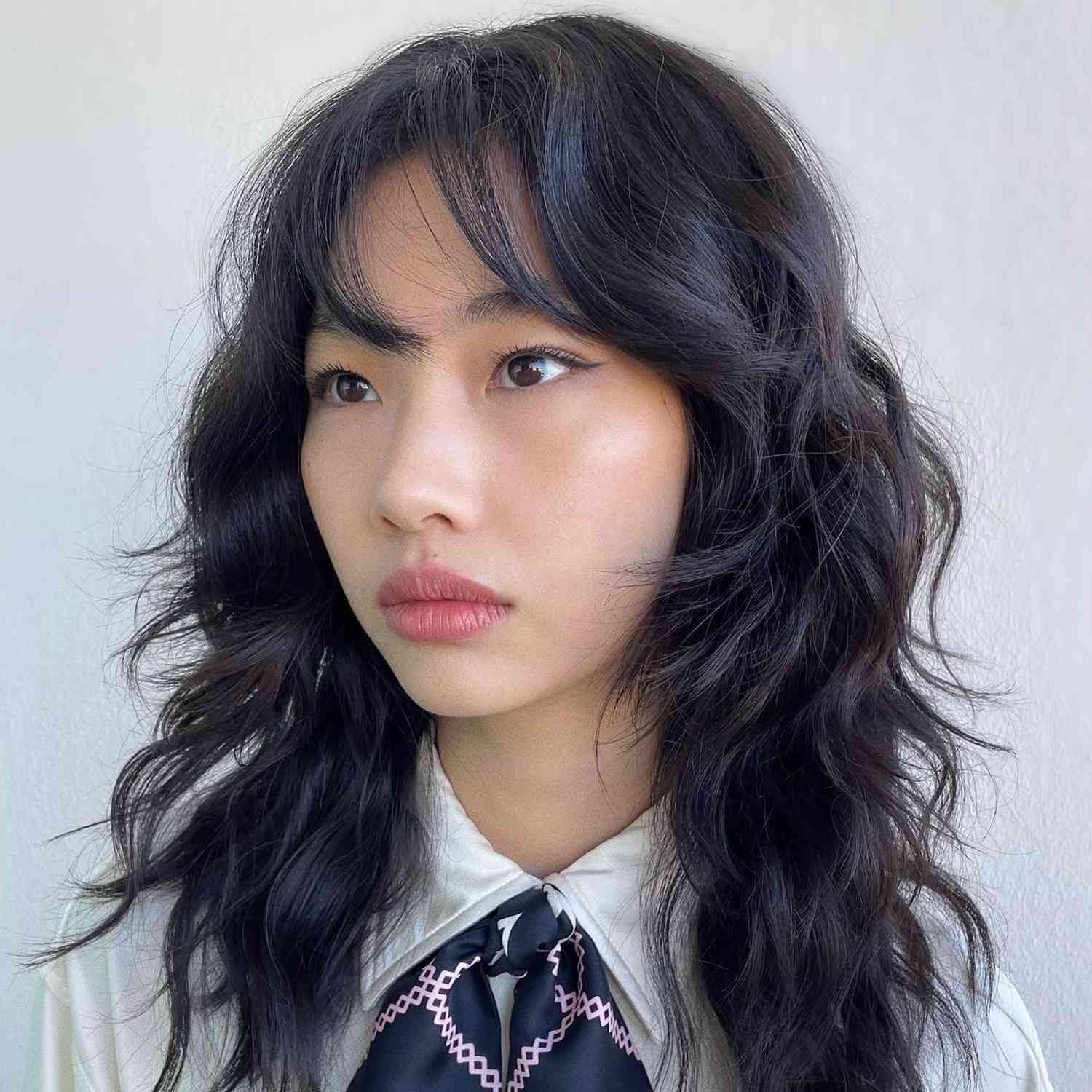 Shaggy Shoulder Cut With Choppy Bangs Shaggy Shoulder Cut With Choppy Bangs — Medium Haircuts