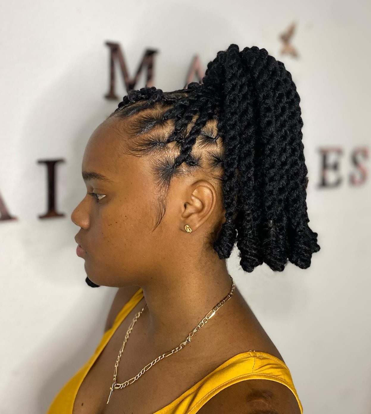 Collarbone Locs With Defined Curly Ends — Invisible Locs