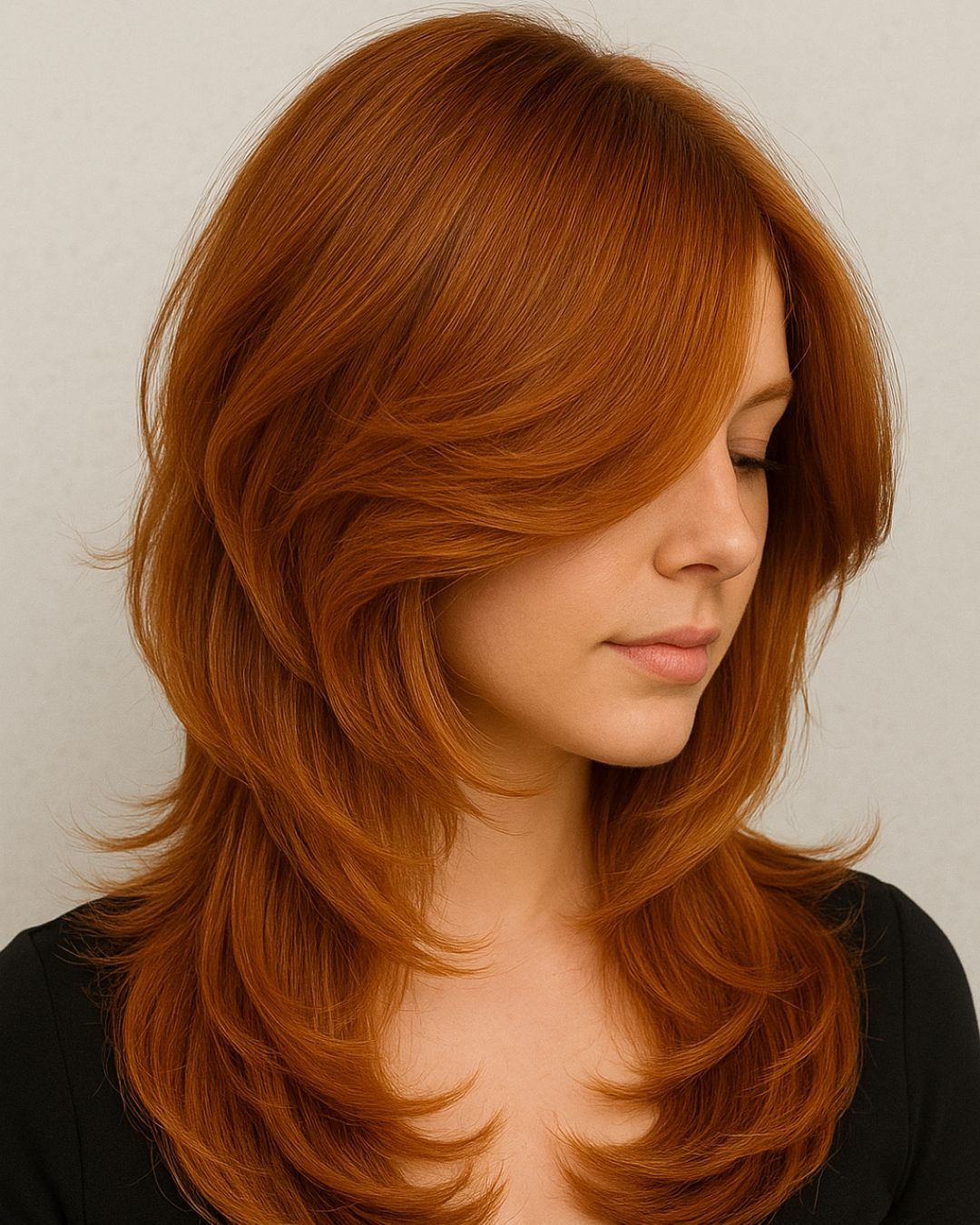 Long Layers For Movement In Red Hair Long Layers For Movement In Red Hair — Haircuts for Women