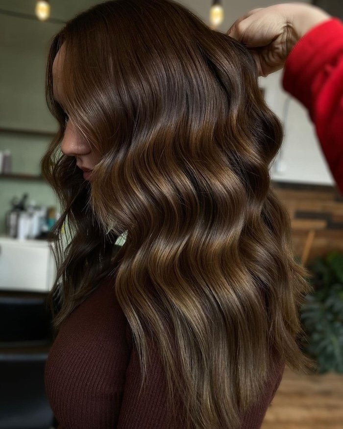 Side View Visual Idea Side View Visual Idea — Chocolate Brown Hair