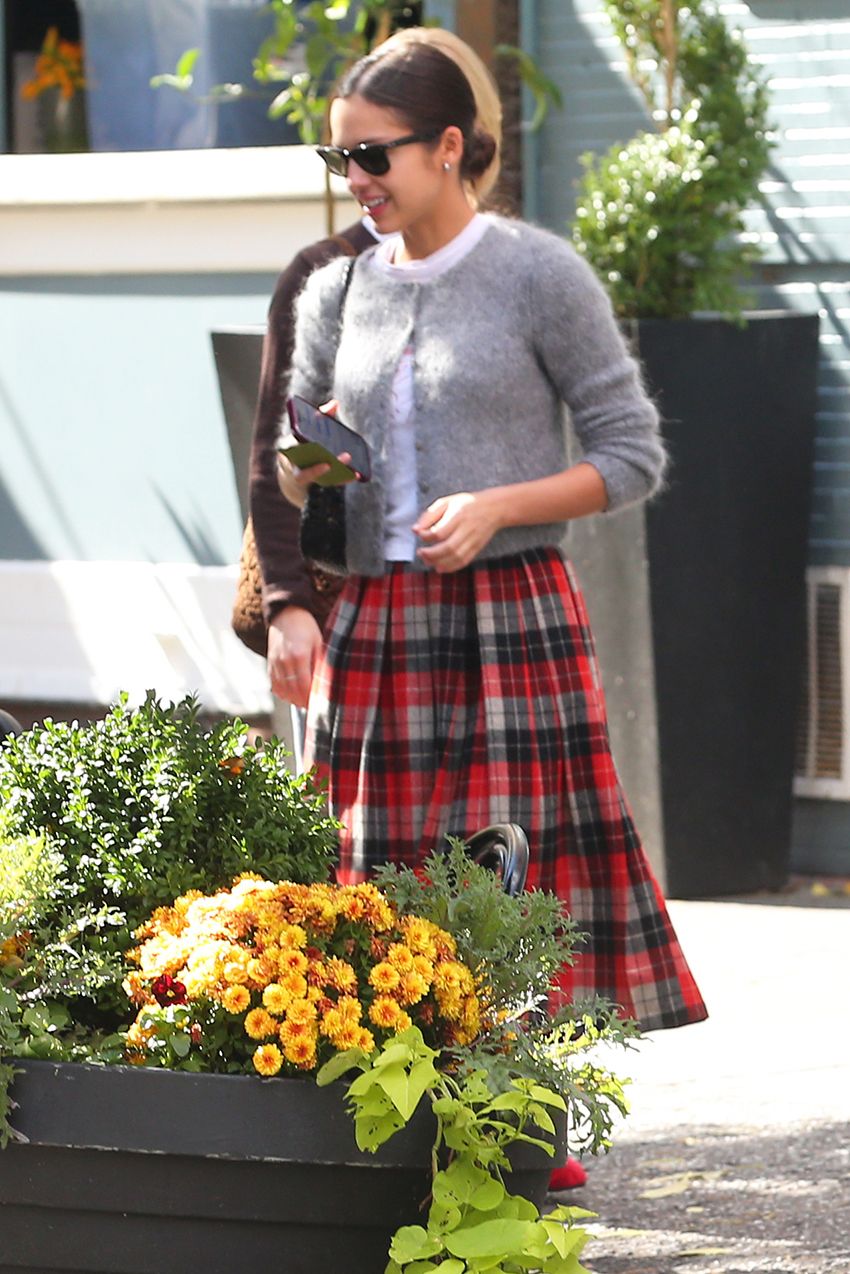 Matching Plaid Set with Strapless Top and Wide Belt Matching Plaid Set with Strapless Top and Wide Belt — Plaid Skirts
