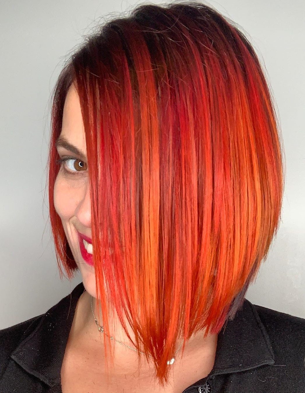 Orange to Red Gradient Bob Orange to Red Gradient Bob — Red Highlights