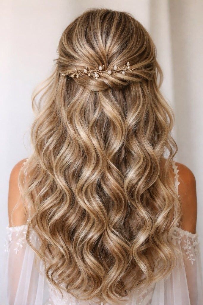 45 Stunning Half Up Half Down Prom Hairstyles - annabel annunziata