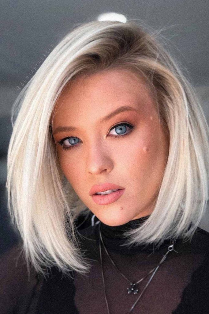 Wavy Ash Blonde Bob With Volume