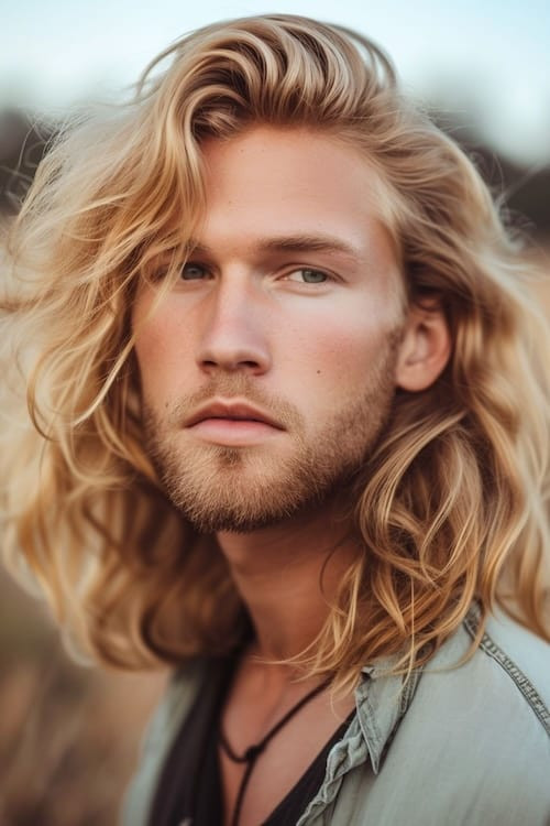 Soft Blonde Waves — Long Hairstyles for Men