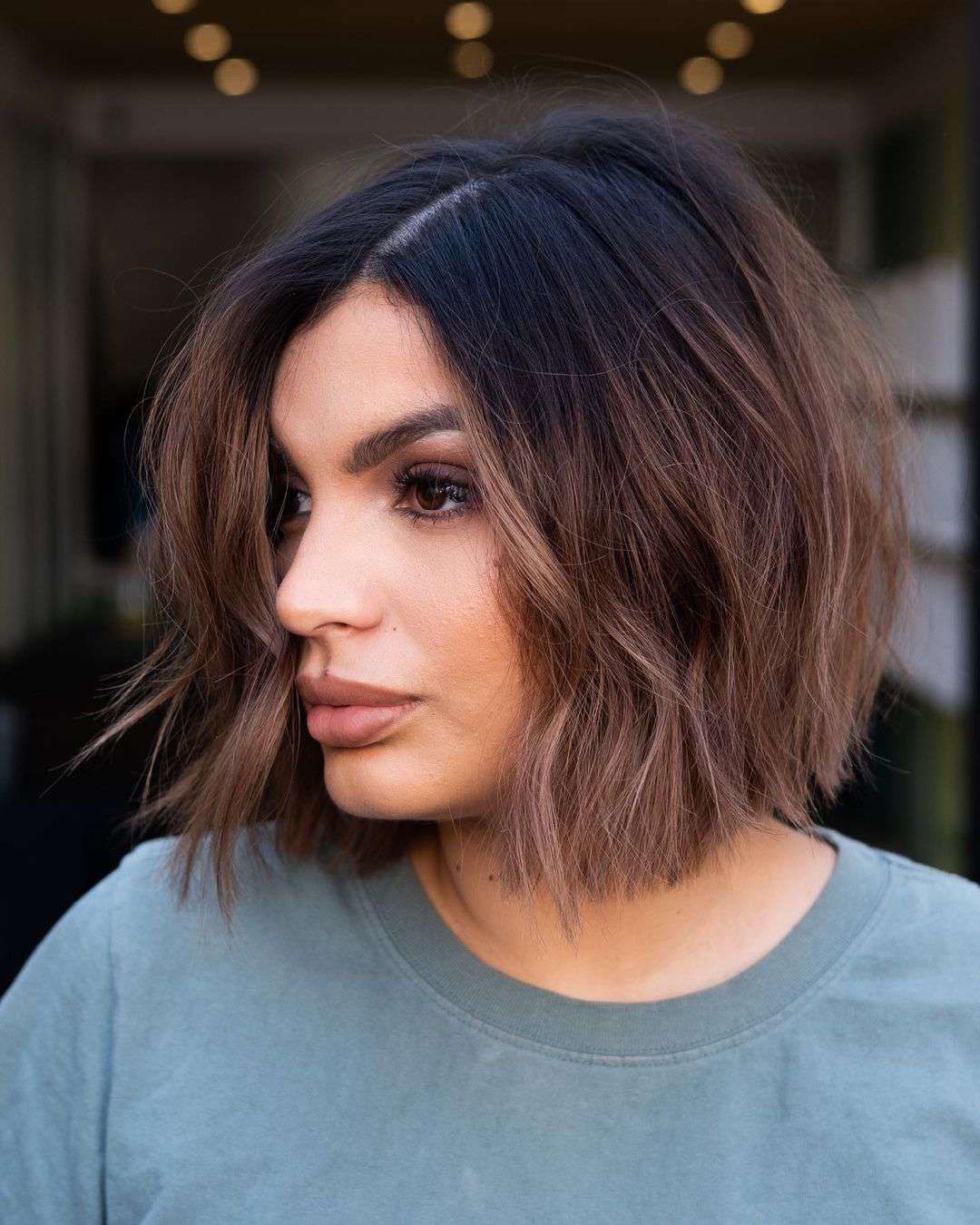 Blunt Cut Collarbone Lob Blunt Cut Collarbone Lob — Hairstyles for Round Faces