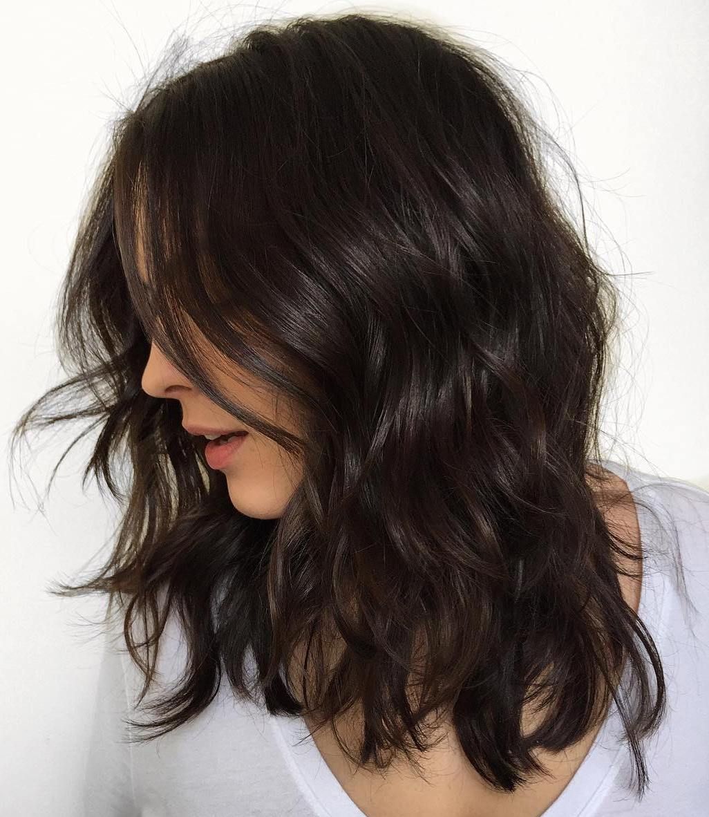 Collarbone Lob With Textured Layers — Haircuts for Wavy Hair