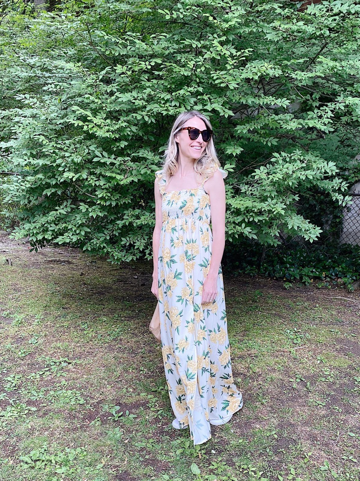 Yellow Floral Maxi Dress for Casual Daytime — Hamptons Outfits