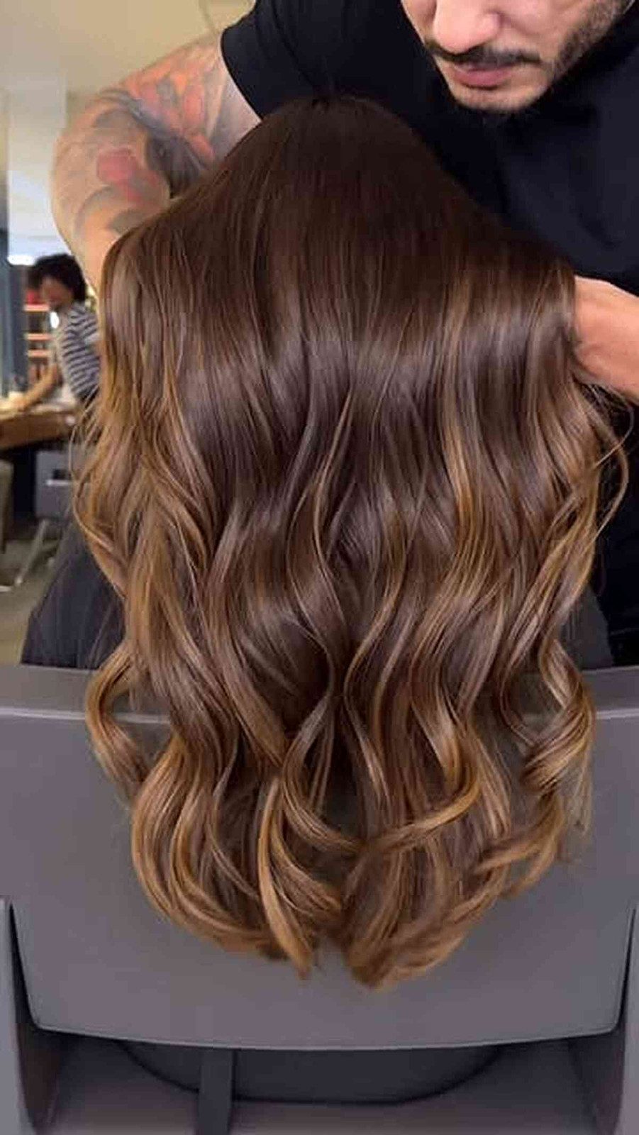Chocolate Brown With Caramel Blonde Highlights Chocolate Brown With Caramel Blonde Highlights — Babylights