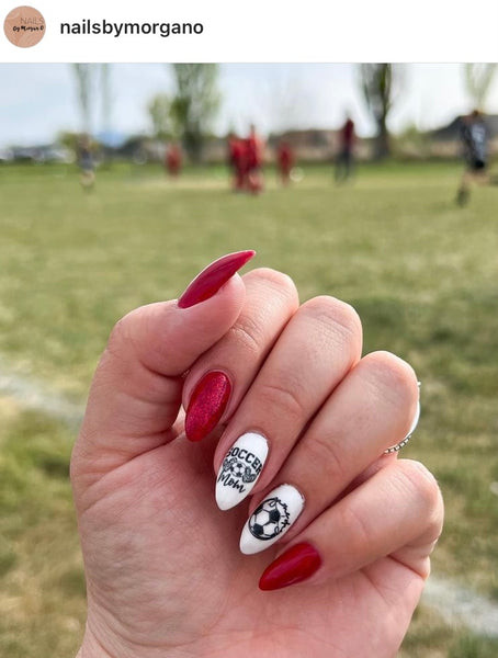 Glossy And Glitter Visual Idea Glossy And Glitter Visual Idea — Soccer Mom Nails