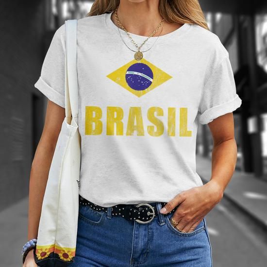 Patriotic Casual: Vintage 'BRASIL' Graphic Tee Patriotic Casual: Vintage 'BRASIL' Graphic Tee — Brazil Outfits