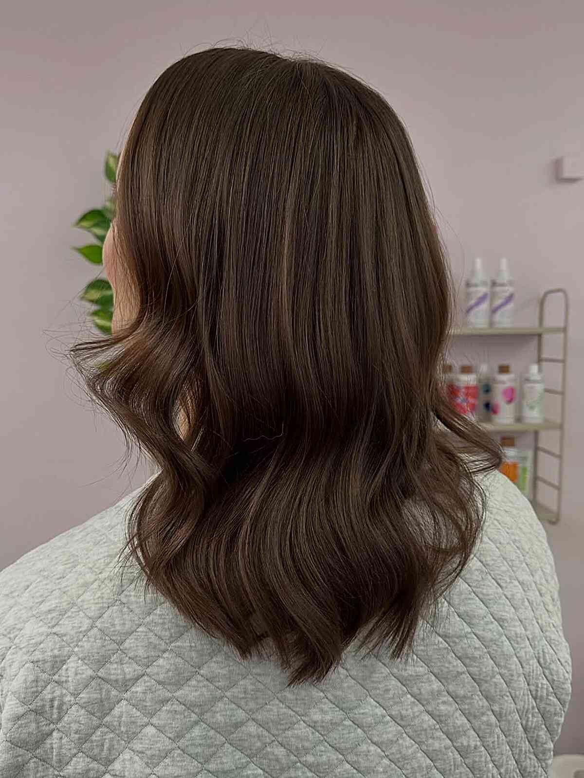 Collarbone Visual Idea — Brunette Hair Colors
