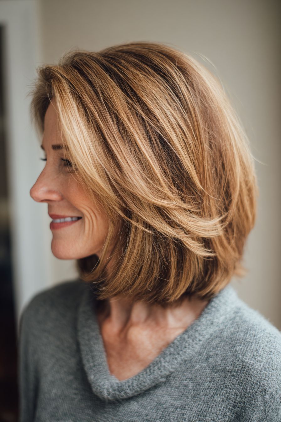 Honey Blonde With Lighter Highlights Visual Idea — Collarbone Length Hair