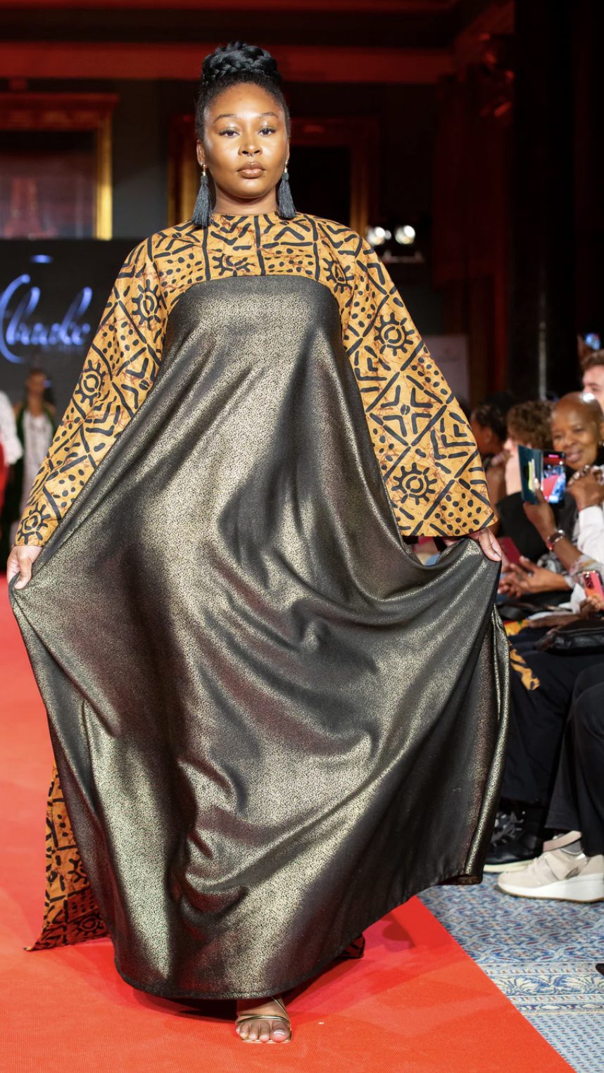 Metallic Gold Dress Over Printed Top Metallic Gold Dress Over Printed Top — Afrocentric Outfits