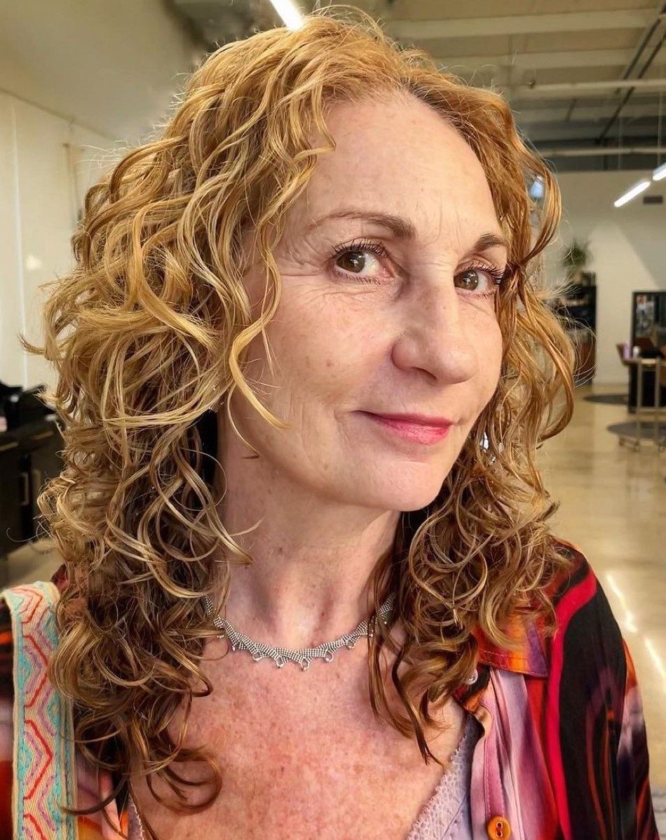 Defined Honey Blonde Curls Defined Honey Blonde Curls — Loose Curls