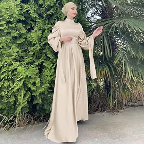 Beige Satin Maxi Dress with Dramatic Bell Sleeves Beige Satin Maxi Dress with Dramatic Bell Sleeves — Hijab Wedding Guest Outfits