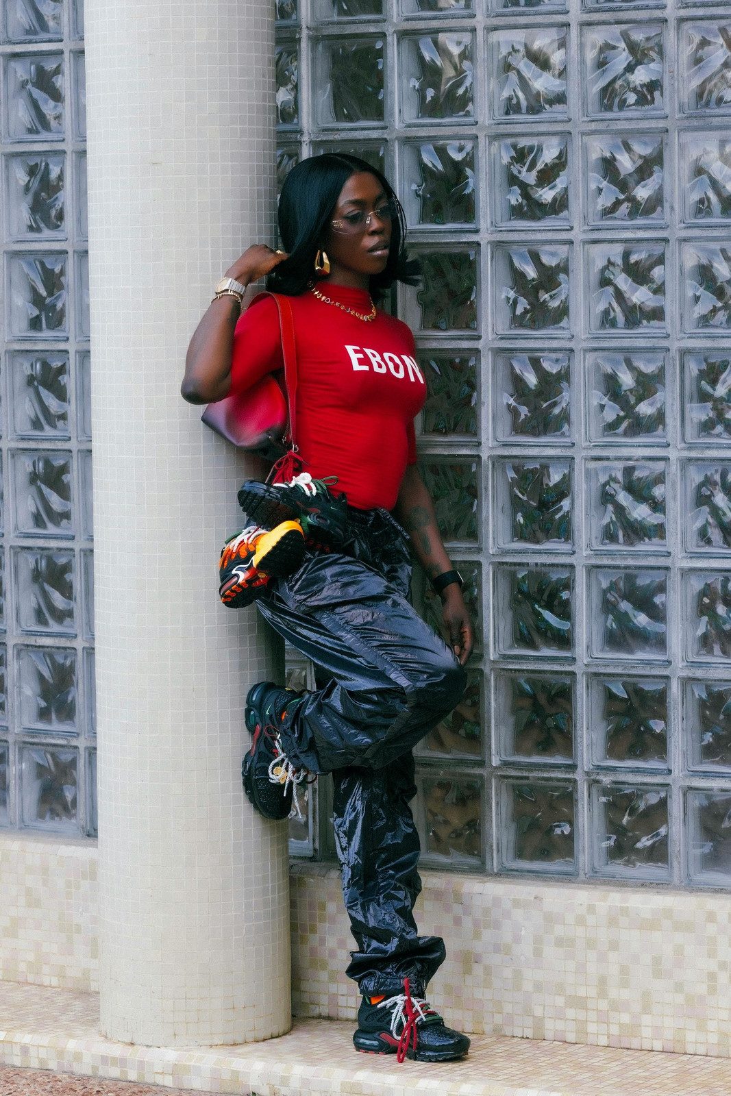 Wearability: Shiny Cargo Pants with Air Max Wearability: Shiny Cargo Pants with Air Max — Air Max Outfits