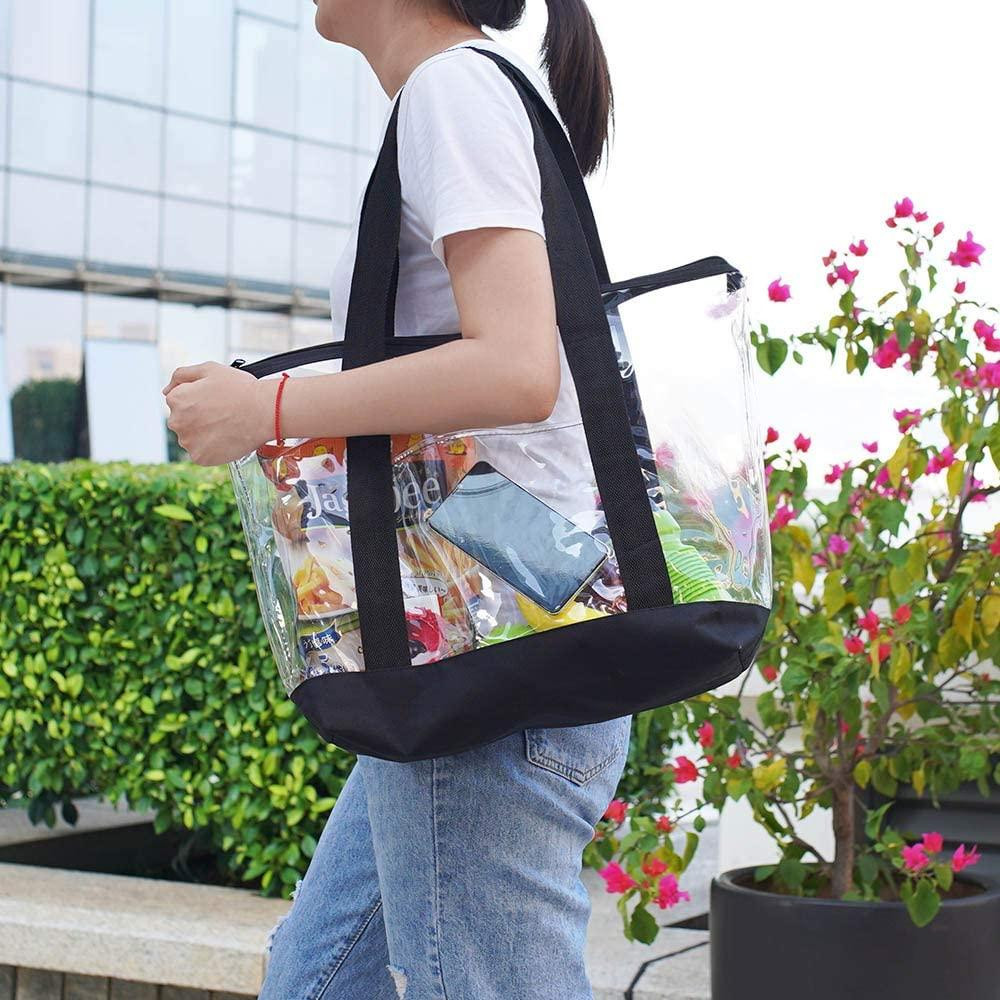 Travel Essential: Large Clear Tote for On-the-Go — Clear Bag Outfits