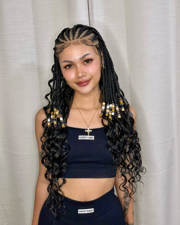 Visual Idea — Fulani Braids with Beads
