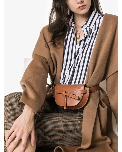 Business Casual with a Brown Leather Loewe Belt Bag — Loewe Bag Outfits