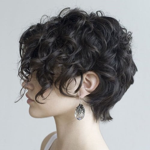 Embrace Curls with a Dark Brown Pixie — Pixie Cut for Thick Hair