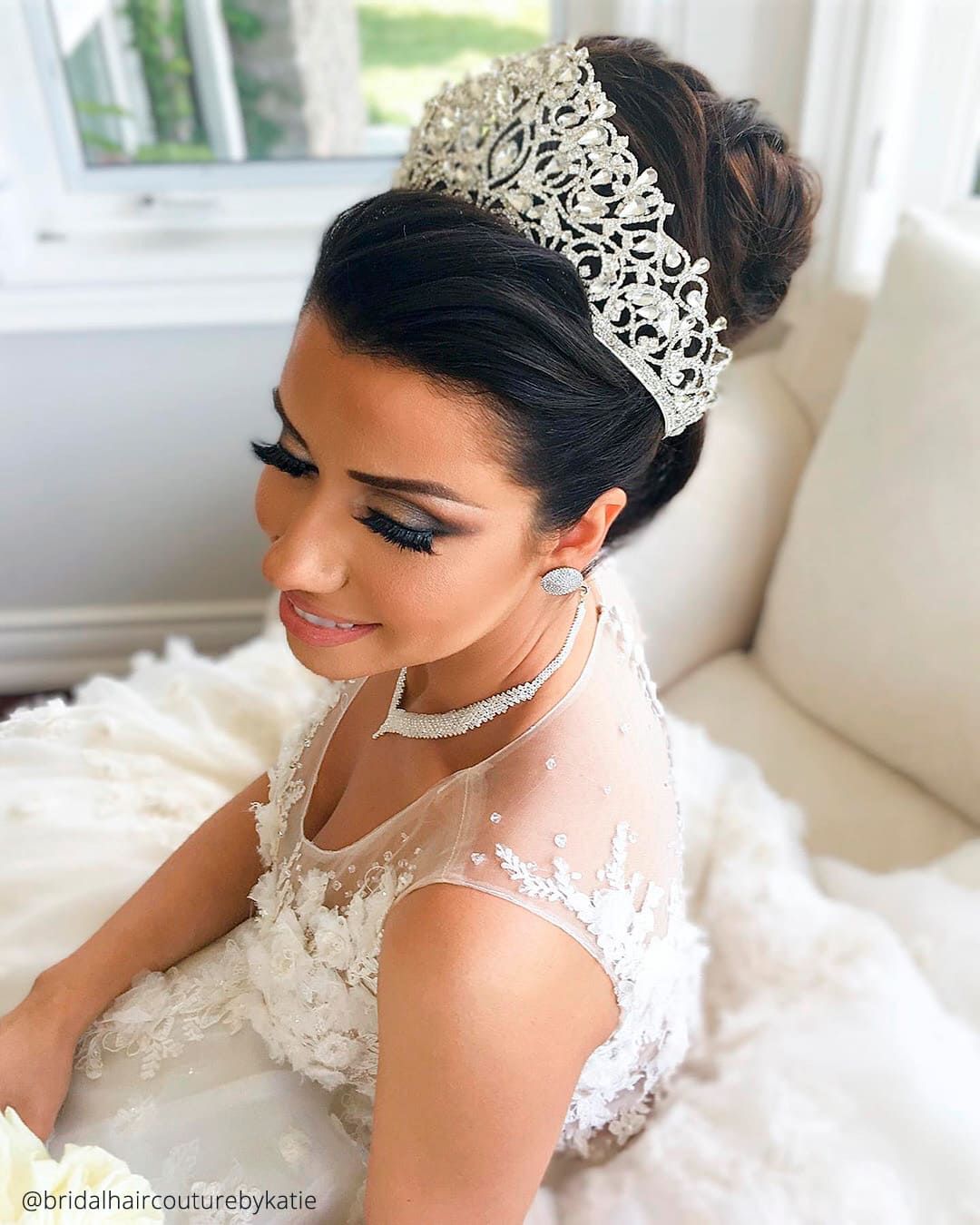 Intricate Updo with Braids and Curls — Wedding Hairstyles with Tiara
