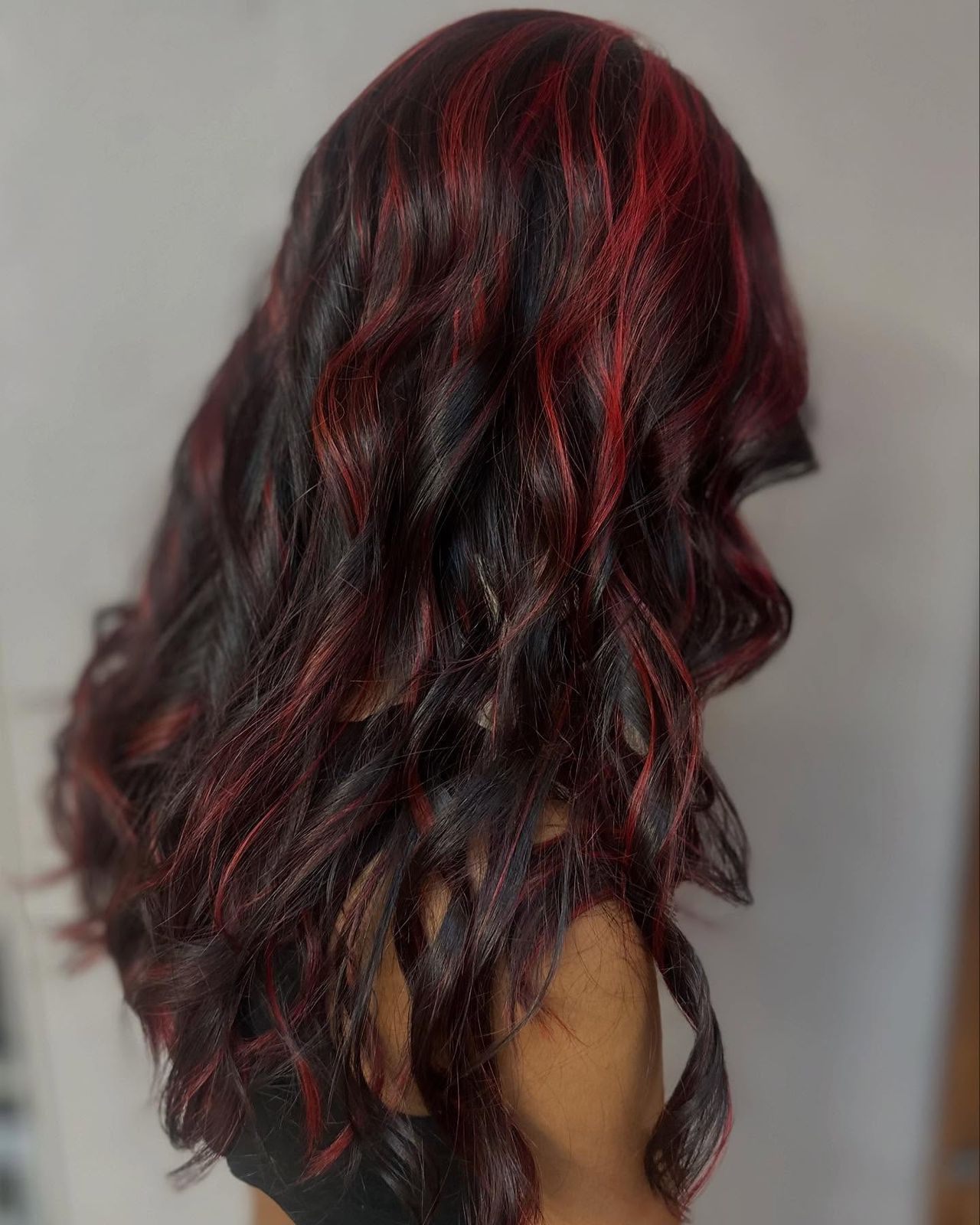 Dark Brown Base With Red Highlights Visual Idea Dark Brown Base With Red Highlights Visual Idea — Red Hair with Highlights