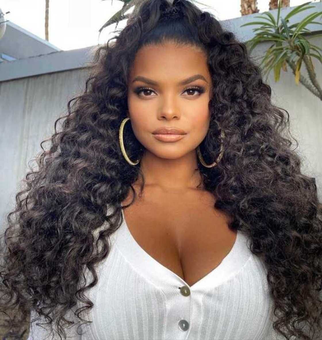 Spiral Curls With Neatly Pulled Back Top — Half Up Half Down Natural Hair