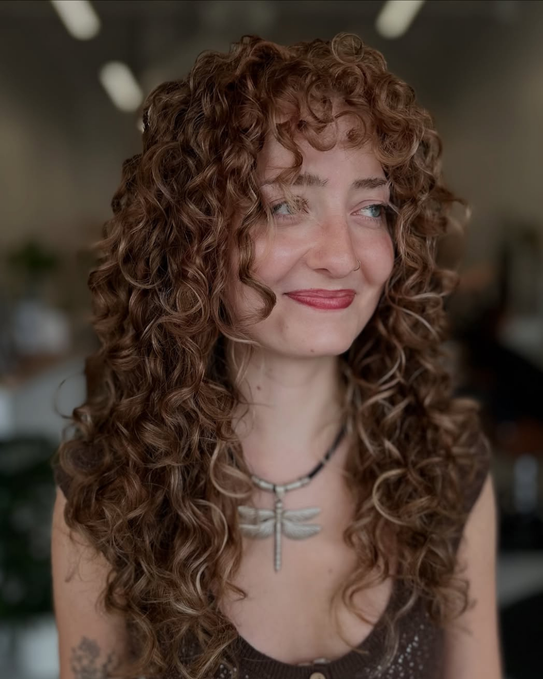 Mid-Back Layered Curls With Honey Blonde — Layered Hair