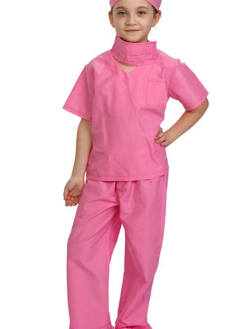 Pink Child's Scrub Set with Surgical Cap Pink Child's Scrub Set with Surgical Cap — Scrubs Outfits