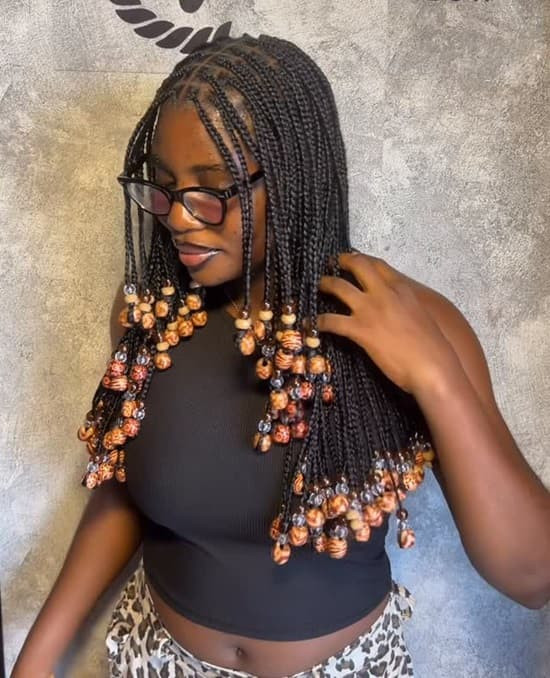 Lemonade Braids With Ornate Beads — Lemonade Braids with Beads