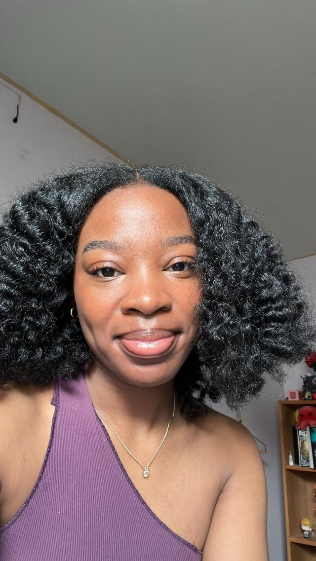 Voluminous Shoulder Length Curls — Braid Out