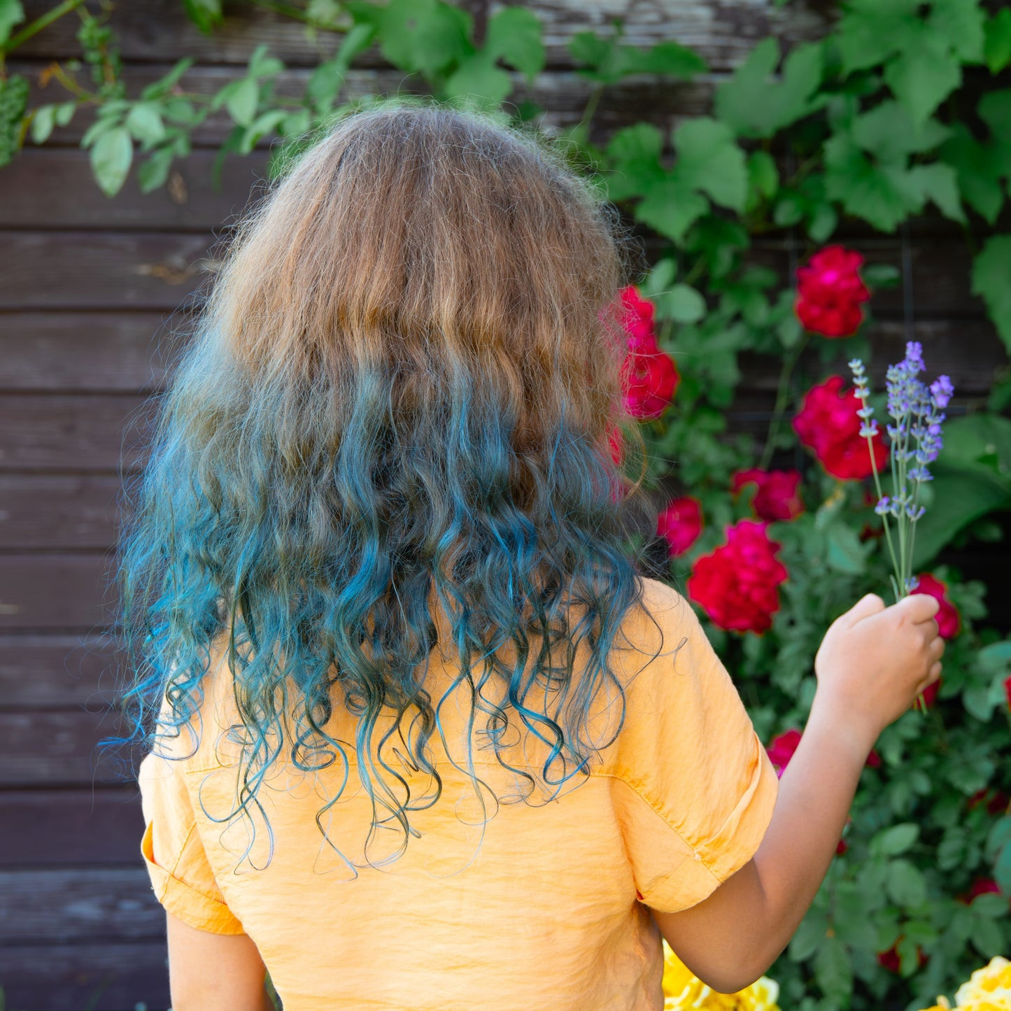 Fine Wavy Hair with Pastel Blue Highlights — Pastel Blue Hair