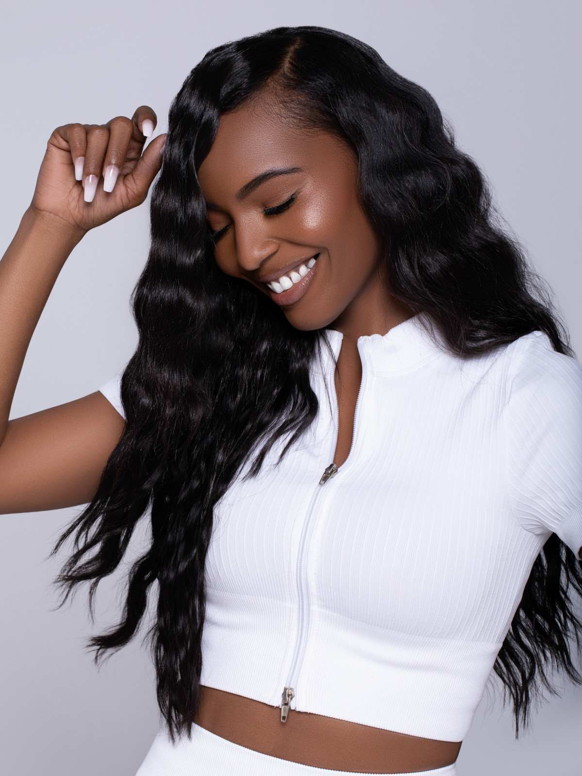 Thick Black Wavy Hair With Volume and Shine — Clip In Extensions Hairstyles