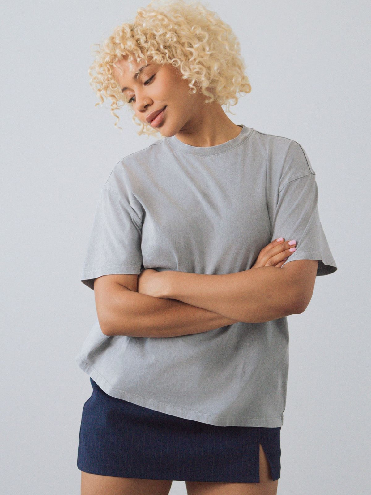 Light Grey Oversized Boxy T-Shirt — Oversized Shirts