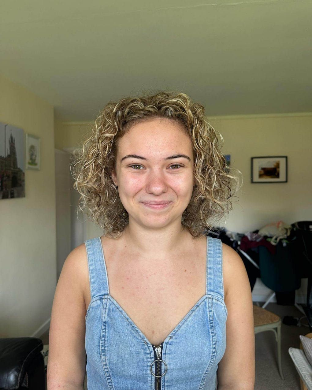 Shoulder Length Blonde Defined Curls — Perm Hairstyles