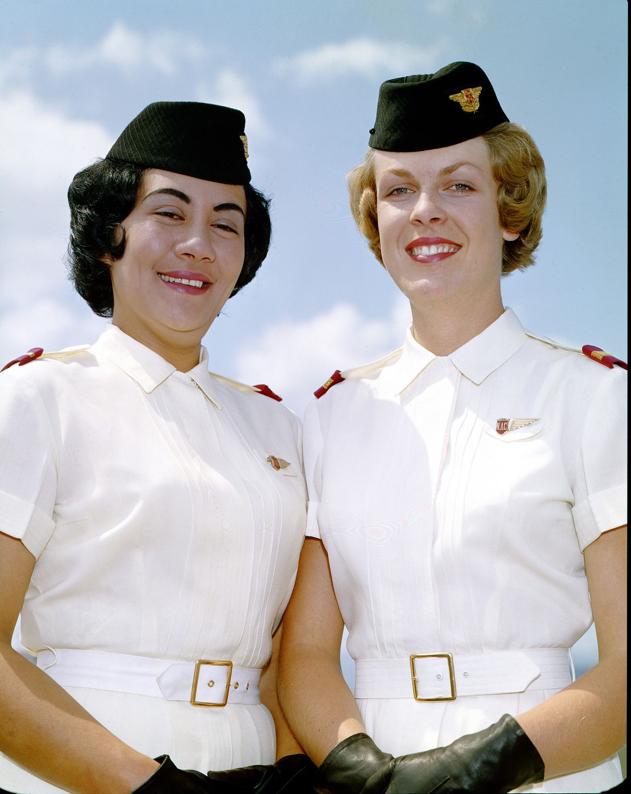 Vintage Air Hostess Blouses with Epaulets and Belts Vintage Air Hostess Blouses with Epaulets and Belts — Hostess Outfits