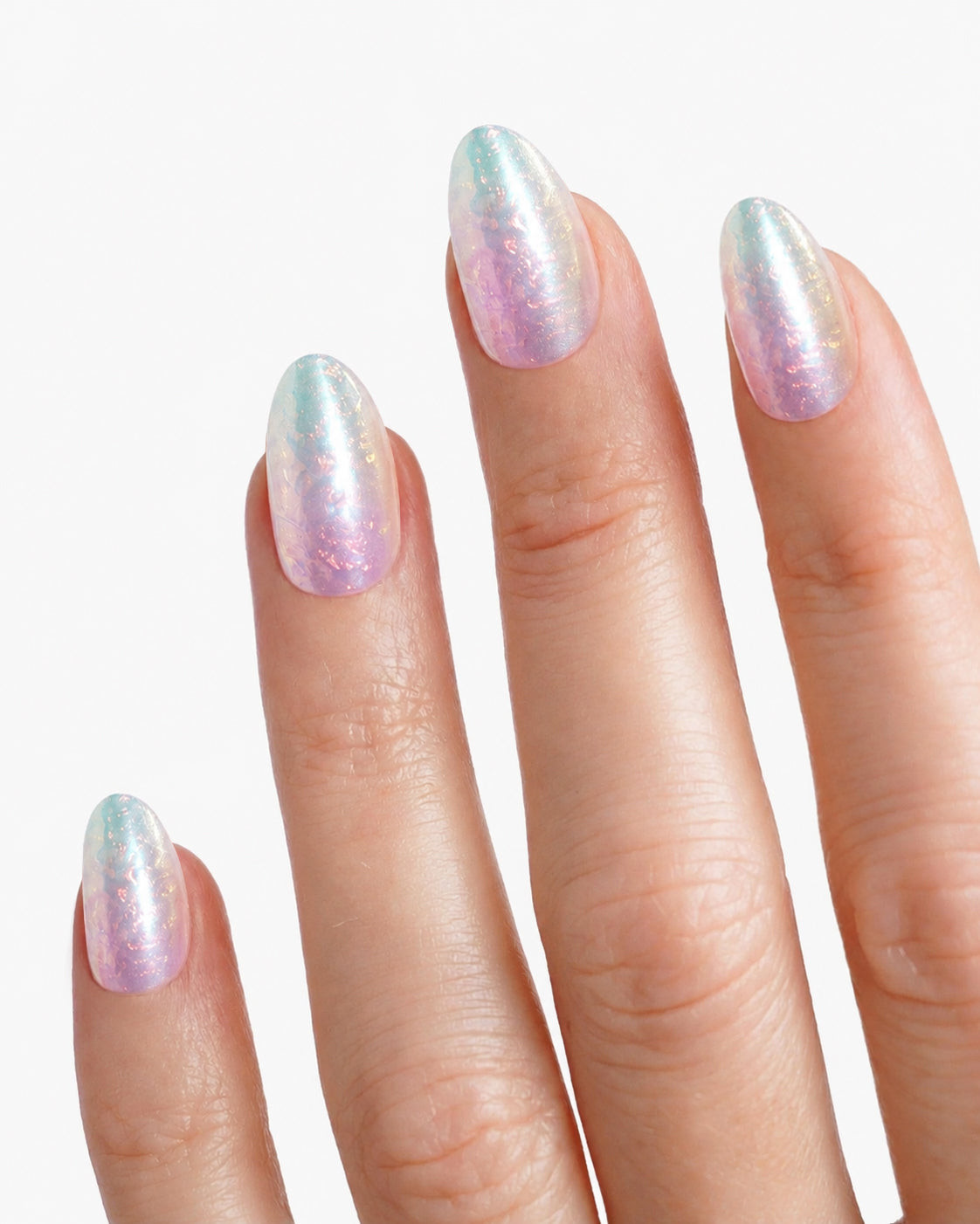 Soft Iridescent Gradient Almonds Soft Iridescent Gradient Almonds — Iridescent Nails