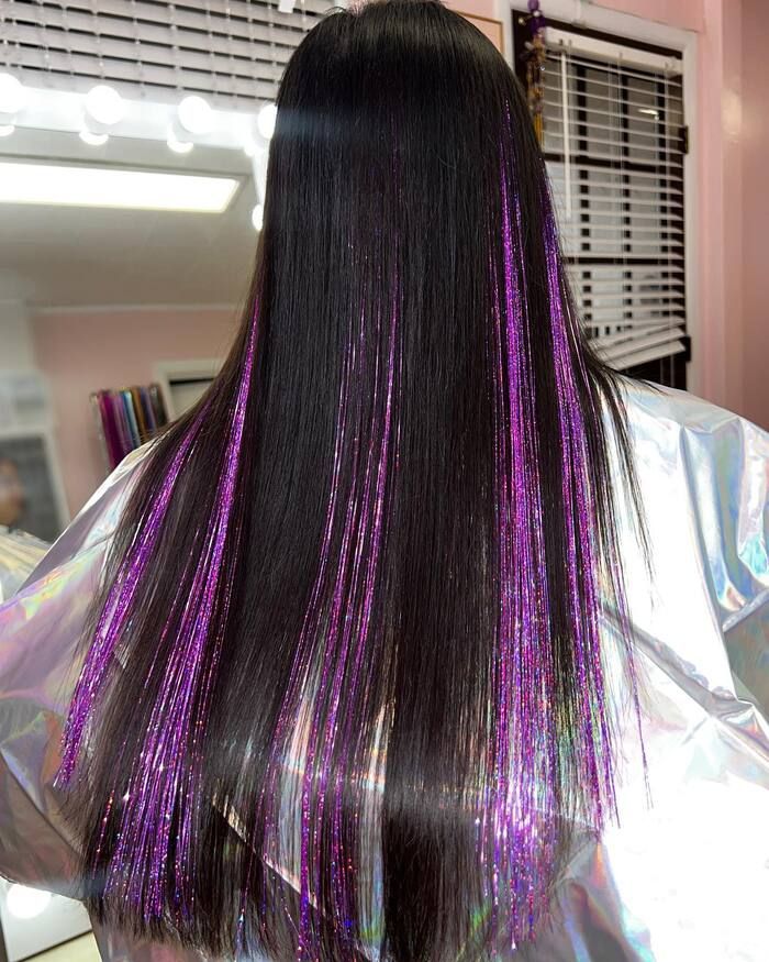 Mid-Back Visual Idea — Hair Tinsel