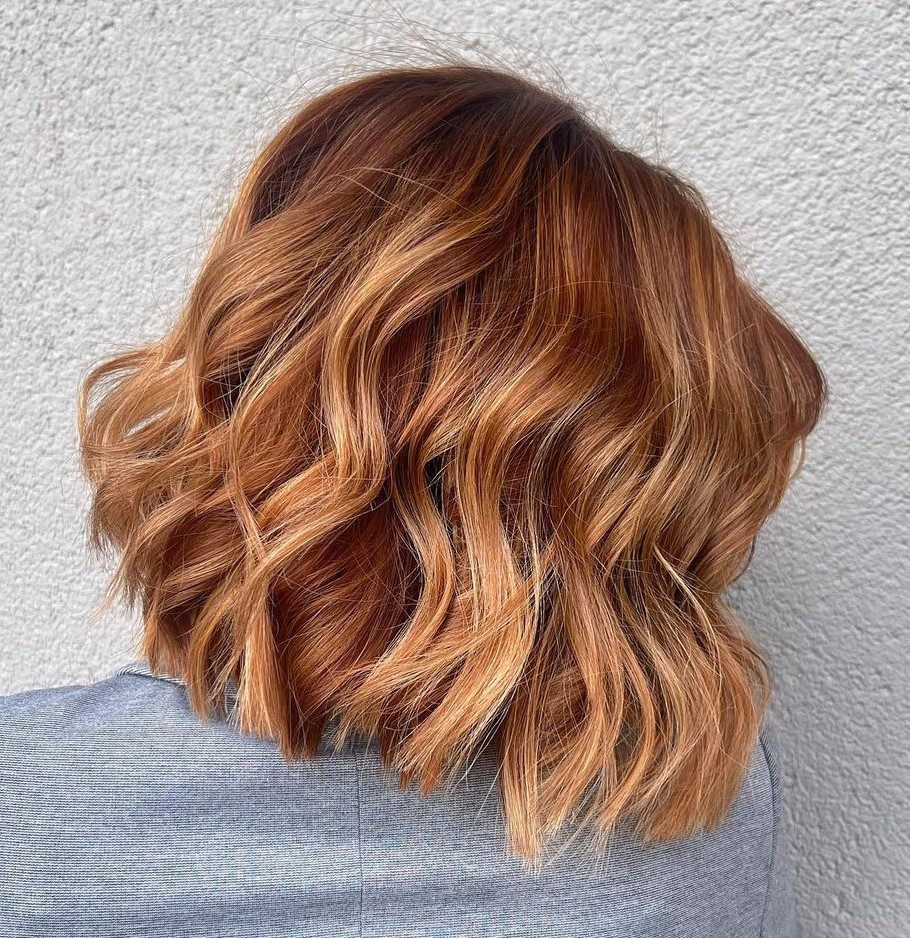 Chin Length Bob With Blonde Balayage Chin Length Bob With Blonde Balayage — Ginger Hair